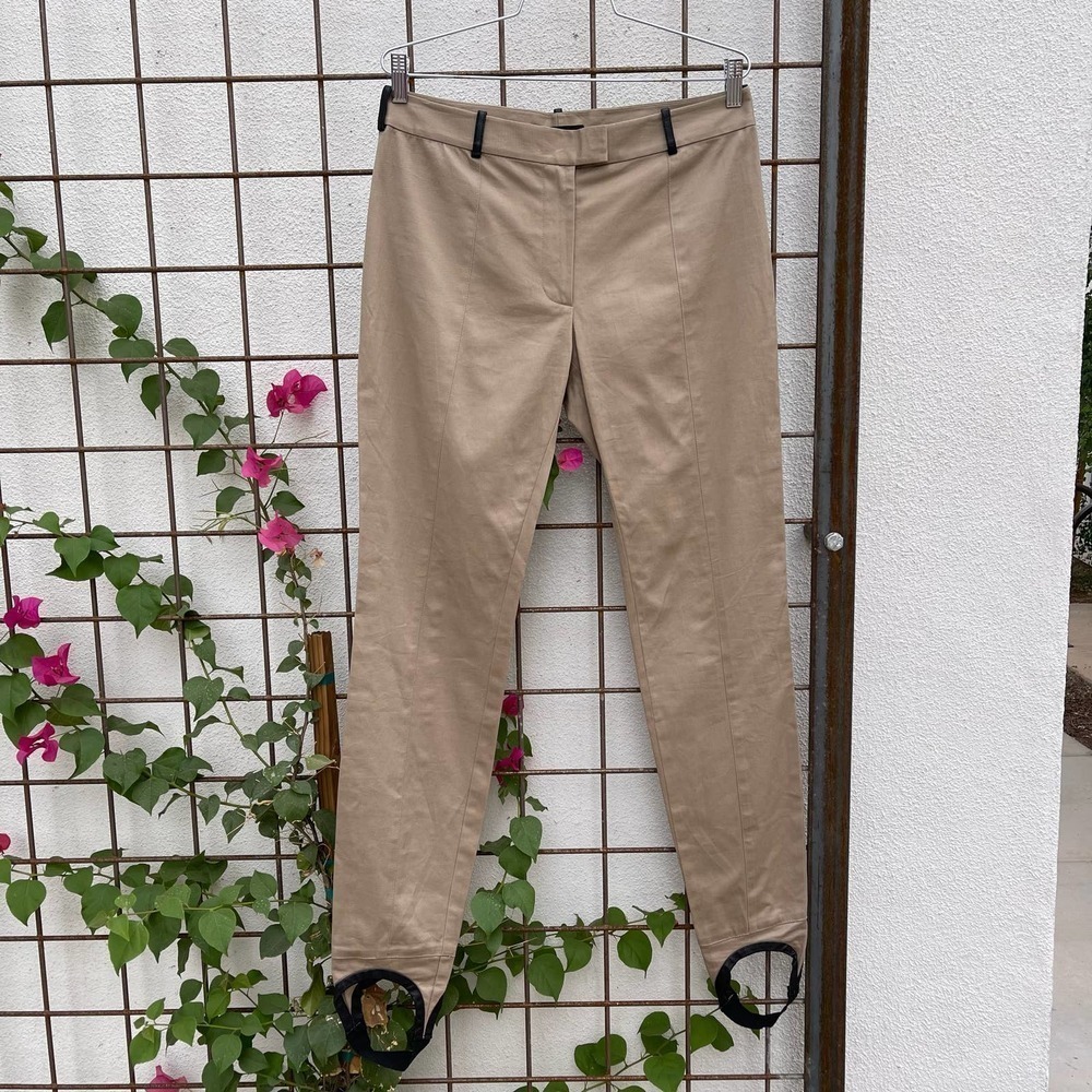Alexander Wang Pants Womens 8 Stirrup With Leather Detail Brown Designer